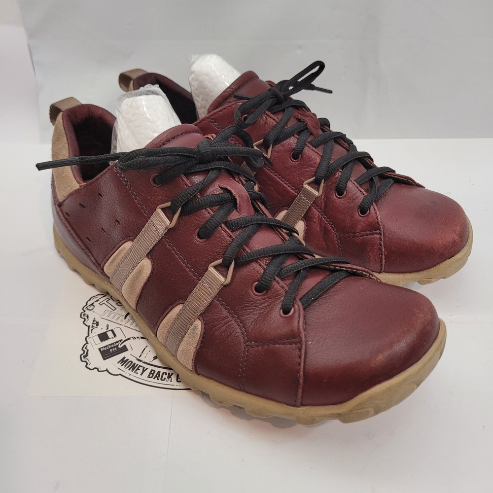 CAT Caterpillar 71607 Shoes Womens 8.5 Burgundy Leather Low Top Sneakers